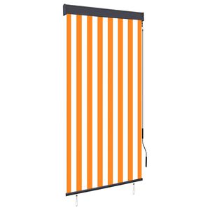 vidaXL Rolgordijn voor buiten 80x250 cm wit en oranje