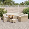 vidaXL Tuin Sofa Set met kussen met opslag 12 pcs Beige Poly Rattan