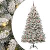 vidaXL Kunstkerstboom 210 cm 300 LED's Warmwit PVC en staal