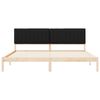 vidaXL Bedframe met Gevoerd Hoofdgedeelte Zwart 200 x 200 cm