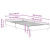 vidaXL Bedframe zonder matras 75x190 cm spaanplaat sonoma eikenkleurig