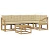 vidaXL Buiten bankenset 6 st Wit en Beige