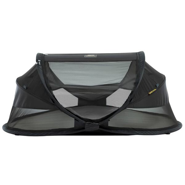 DERYAN Reisbedje pop-up Baby Luxe met klamboe zwart