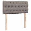vidaXL Ottoman bed met matrassen en LED's 200x200cm stof taupe