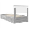 vidaXL Bedframe met hoofdeinde Grijs Sonoma 100 x 200 cm Bewerkt hout