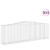 vidaXL Schanskorven 15 st gewelfd 400x50x120/140 cm ijzer
