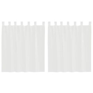 vidaXL Gordijnen voile met roedezakken 2 st wit