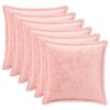 vidaXL Kussen met kussen HOUTEN 6 st Roze Flanel