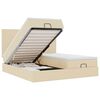 vidaXL Ottoman bed met matrassen 200x200cm stof cr&egrave;mekleurig