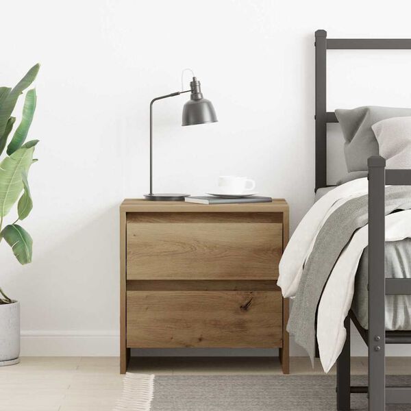 vidaXL Nachtkastje Artisan Eiken 45 x 34 x 44,5 cm Bewerkt hout