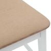 vidaXL Eettafelstoelen 2 pcs Wit 48 x 49 x 95 cm Massief Rubberhout
