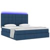 vidaXL Opbergbed met LED met matras Blauw 160 x 200 cm Polyester