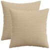 vidaXL Kussensloop 2 pcs HEERLEN Taupe 35 x 35 cm corduroy