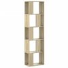 vidaXL Boekenkast 5-laags 45x23,5x162,5 cm bewerkt hout sonoma eiken