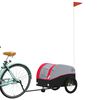 vidaXL Fietstrailer 30 kg ijzer zwart en rood