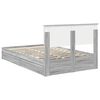 vidaXL Opslag bed met lade Grijs Sonoma 120 x 200 cm Bewerkt hout
