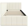 vidaXL Hoekbedframe met hoofdeinde Cr&egrave;me 80 cm x 200 cm Fluweel