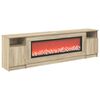 vidaXL Elektrische haard Sonoma 165 x 28,5 x 47 cm Bewerkt hout