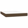 vidaXL Boxspring met matras stof donkerbruin 140x190 cm