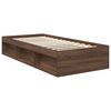 vidaXL Bedframe met hoofdeinde Bruin Eiken 90 x 190 cm Bewerkt hout