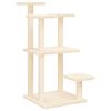 vidaXL Krabpaal met platforms 98,5 cm crèmekleurig