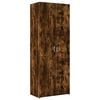 vidaXL Hoge kast 70x42,5x185 cm bewerkt hout gerookt eikenkleurig