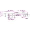 vidaXL Opbergbedframe met lade Zwart Eiken 135 x 190 cm Bewerkt hout