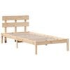 vidaXL Bedframe met hoofdeinde Bruin 75 x 190 cm Massief grenenhout