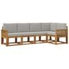 vidaXL Buiten bankenset 5 pcs Naturel en lichtgrijs Polyester