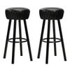 vidaXL Barstoelen 2 st kunstleer zwart