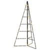 vidaXL Metalen kerstboom met led KUOPIO 100 cm Warmwit Staal Zwart