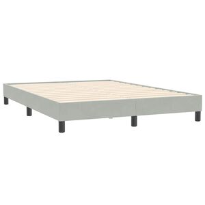 vidaXL Bedframe zonder matras 160x210 cm fluweel lichtgrijs