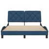 vidaXL Bedframe zonder matras stof blauw 140x190 cm