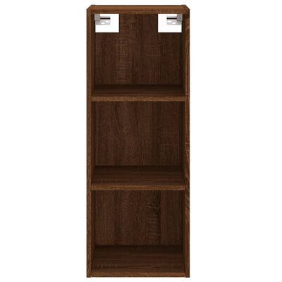 vidaXL Hoge kast 34,5x34x180 cm bewerkt hout bruin eikenkleur