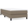vidaXL Boxspring met matras stof taupe 80x200 cm