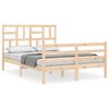 vidaXL Bedframe met hoofdbord massief hout 140x200 cm