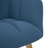 vidaXL Relaxstoel met voetenbank stof blauw