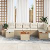 vidaXL Tuin Sofa Set met kussen met opslag 8 pcs Beige poly rattan