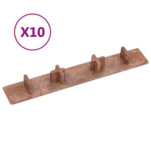 vidaXL Terrasafdekkappen 10 st kunststof bruin