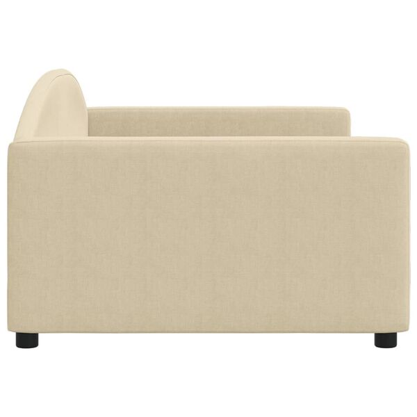 vidaXL Slaapbank 100x200 cm stof cr&egrave;mekleurig