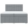 vidaXL Boxspring met matras stof lichtgrijs 200x200 cm