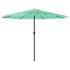 vidaXL Parasol met stalen paal 324x324x247 cm groen