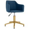 vidaXL Eetkamerstoelen draaibaar 4 st fluweel blauw