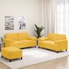 vidaXL 3-delige Loungeset met sierkussens en kussens fluweel geel
