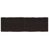 vidaXL Tafelblad natuurlijke rand 160x50x(2-6)cm eikenhout donkerbruin