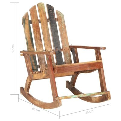 vidaXL Tuinschommelstoel massief gerecycled hout