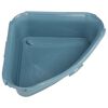 vidaXL Kattenbak hoekmodel 56x40x14 cm polypropeen wit en blauw