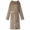vidaXL Badjas Hoodie Kameel l Flanel