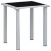 vidaXL Ligbedden 2 st met tafel aluminium cr&egrave;mekleurig