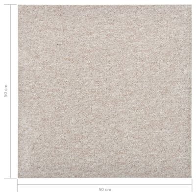 vidaXL Tapijttegels 20 st 5 m² 50x50 cm lichtbeige